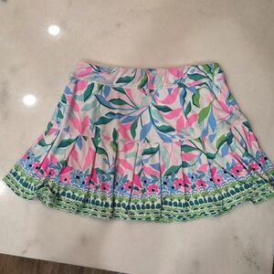 Lilly Pulitzer Pink and Green Mini Skirt